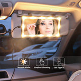 Universal Car Led Makeup Mirror Sun Visor